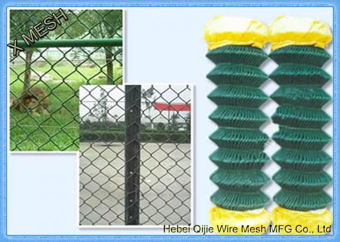 Ντυμένος PVC φράκτης αλυσίδα-συνδέσεων που συσκευάζεται με την κίτρινη πλαστική τσάντα