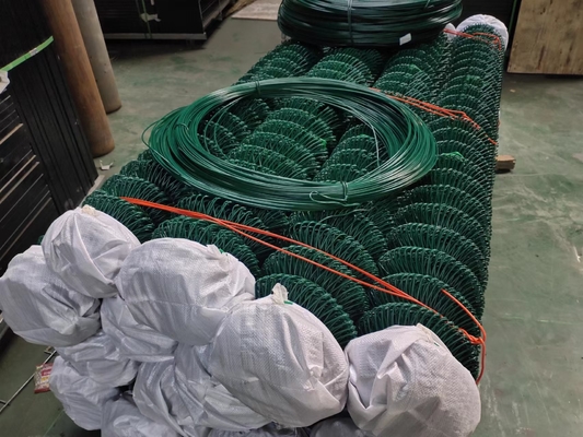 Γαλβανισμένο PVC 2x2m εμπορικός φράκτης συνδέσεων αλυσίδων