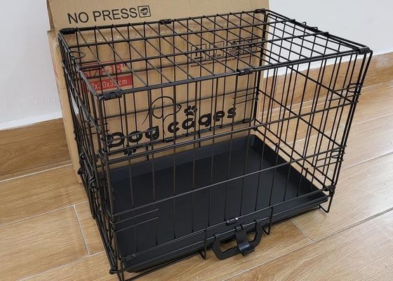Σπίτι 30 ίντσας μεγάλο χάλυβα σκυλιών κλουβιών υπαίθριο ρείθρων Stackable βαρέων καθηκόντων κλουβιών της Pet υψηλό - ποιότητα που διπλώνει το διπλό PU πορτών