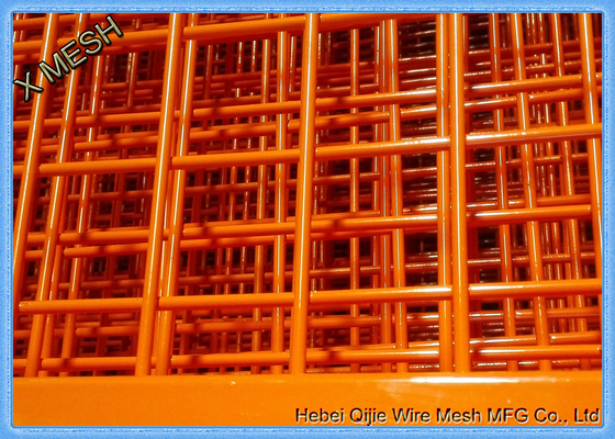 Πλακάκια φράχτης από πλέγμα καλωδίων πορτοκαλιών, ασφαλή προσωρινή περιφράξεις για εργοτάξια