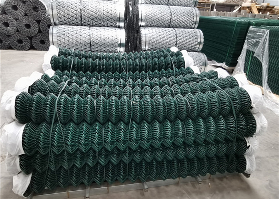 ντυμένος φράκτης πλέγματος κυκλώνων συνδέσεων αλυσίδων 50x50mm PVC