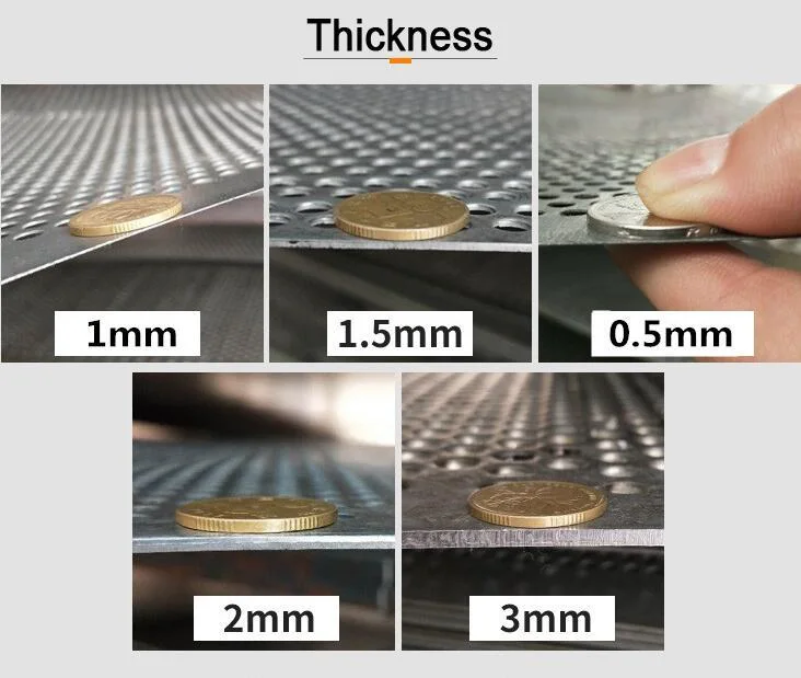 2 mm 3 mm Μέγεθος τρύπας Χάλυβα από ανοξείδωτο χάλυβα Χάλυβα μετρητά διατρητά για διακόσμηση 8