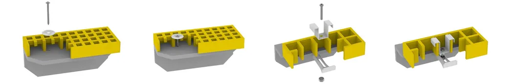 Περσίδες FRP Pultrusion πάχους 38mm με τραχιά επιφάνεια και εγκατάσταση με βίδες 10