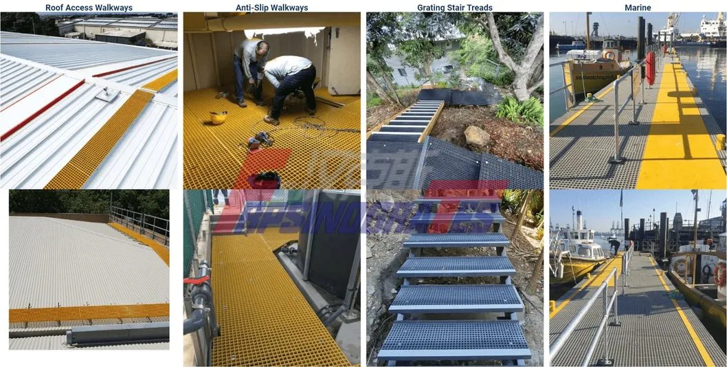 Περσίδες FRP Pultrusion πάχους 38mm με τραχιά επιφάνεια και εγκατάσταση με βίδες 11