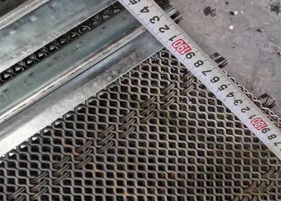 Μαύρος σίδηρος 4mm υφαμένο τετράγωνο πτυχωμένο καλώδιο πλέγματος δομένος οθόνης