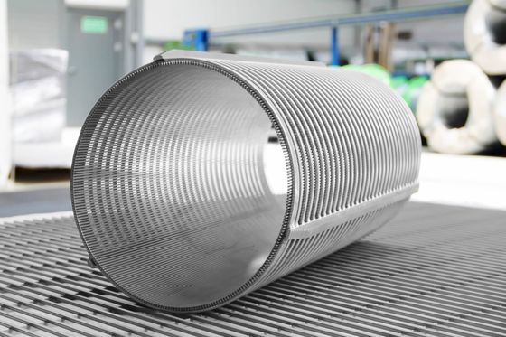 Προσαρμοσμένη 500mm Διαμέτρου Ατσάλι V Wire Wedge Wire Screen Για ανθεκτική κατασκευή