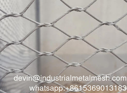 SS316 Ferrule Diamond Flexible Inox Stainless Steel Wire Cable Net Rope Mesh (Σημείο 316)