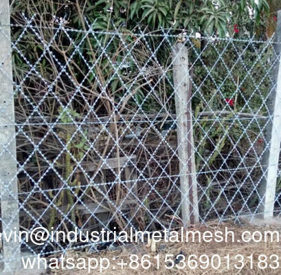 Τείχος αντικλοπής συγκολλημένο ξυράφι συρματόπλεγμα