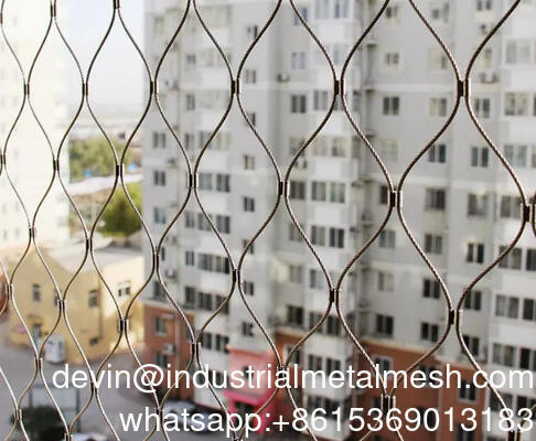 Stainless Steel 316 Preventing Wire Rope Mesh for Sports Enclosure Net