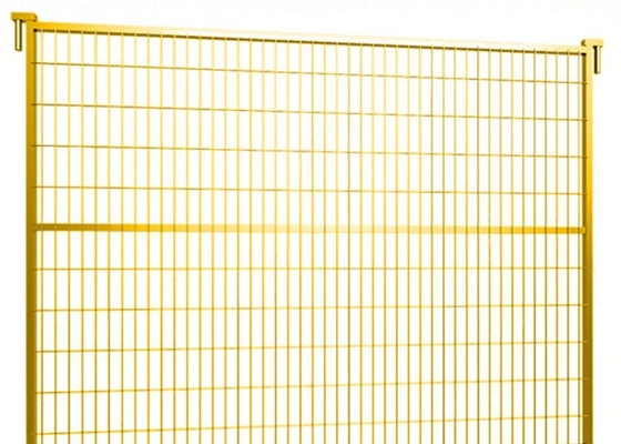 Κίτρινη έγχρωμη 1.8m ύψους του Καναδά τυποποιημένη υπαίθρια επιτροπή φρακτών κατασκευής προσωρινή
