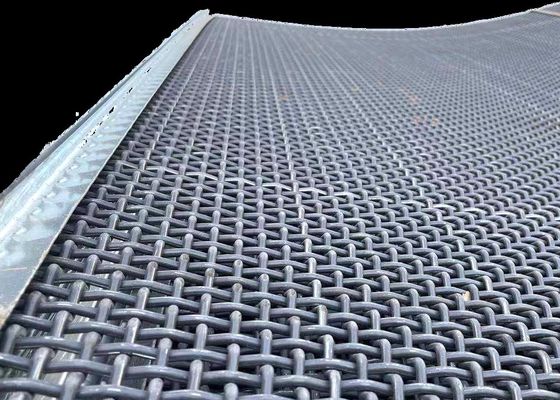 υψηλή τιμή εργοστασίων πλέγματος οθόνης κόσκινων θραυστήρων ορυχείων λατομείων χαλύβδινων συρμάτων μαγγάνιου 65Mn πλέγματος οθόνης δόνησης