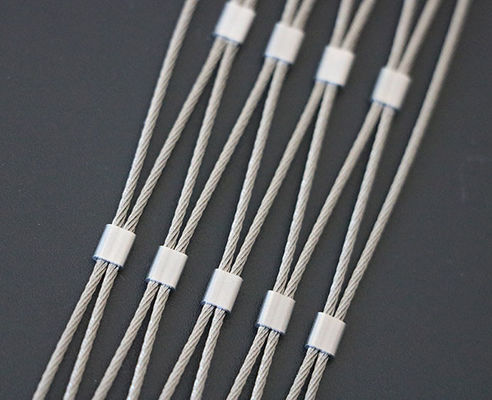 πλέγμα σχοινιών καλωδίων ανοξείδωτου μετάλλων σαφούς ύφανσης 20x20mm