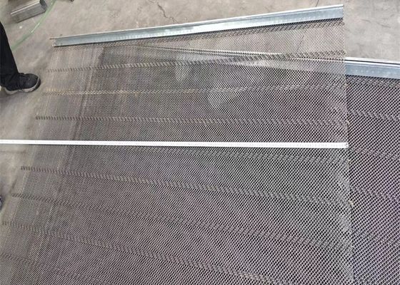 Πτυχωμένο κλειδαριά υφαμένο 1mm μεταλλείας καλωδίων πλέγμα μέγεθος οθόνης
