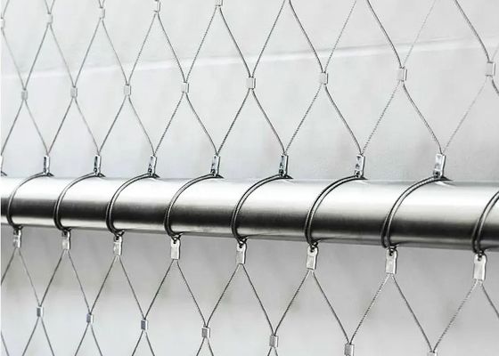 Σαφής ύφανση δικτύου πλέγματος σχοινιών καλωδίων ανοξείδωτου προστασίας πτώσης βράχου