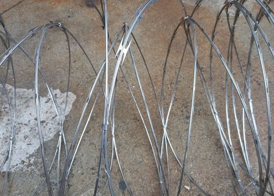 5%εκτός από PVC PE επικαλυμμένο γαλβανισμένο υψηλής αντοχής ξυράφι συρματόπλεγμα για την προστασία Δίκτυο / Φράχτες αγροκτημάτων