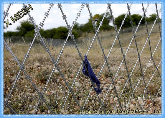 Ss430 Ατσάλι Razor Wire Cross Type Bto-22 Διαμέτρου 50cm