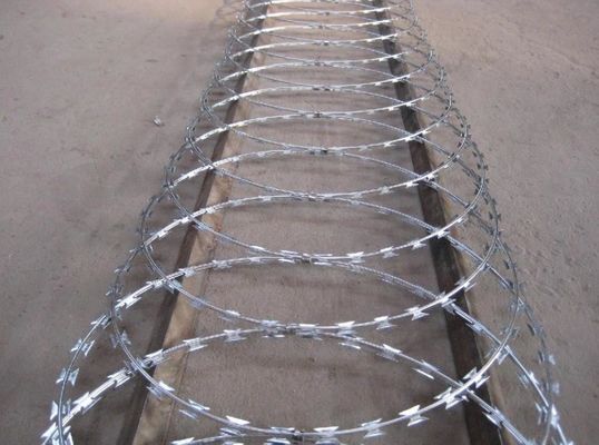 Cbt-65 Ατσάλι Ζυγισμένο Ατσάλι PVC Επικάλυψη Ασφάλειας Razor Wire Mesh