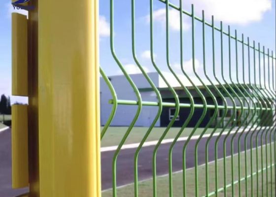 Τρισδιάστατο κυρτό πλαίσιο μετάλλων φρακτών πλέγματος καλωδίων αντίστασης διάβρωσης με το ροδάκινο - δακτυλογραφήστε τη θέση