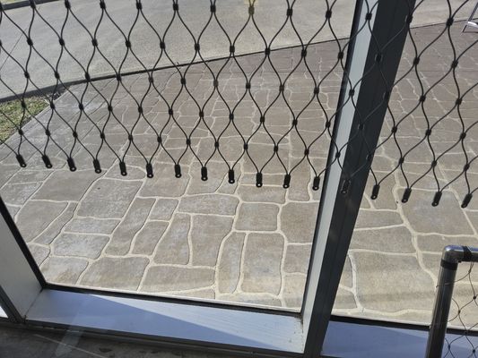 Το εύκαμπτο Χ τείνει το πλέγμα σχοινιών χάλυβα 1.2mm για το κιγκλίδωμα