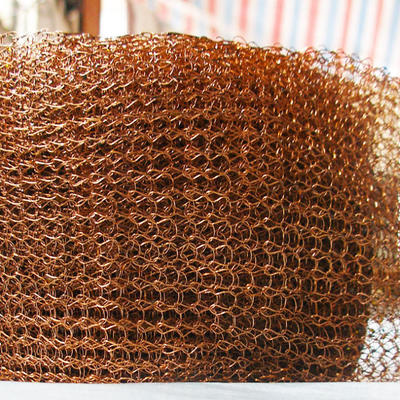 Distillation Column Copper Knitted Wire Mesh Packing with 0.16mm Wire Diameter 60mm Width and High Filtering Efficiency