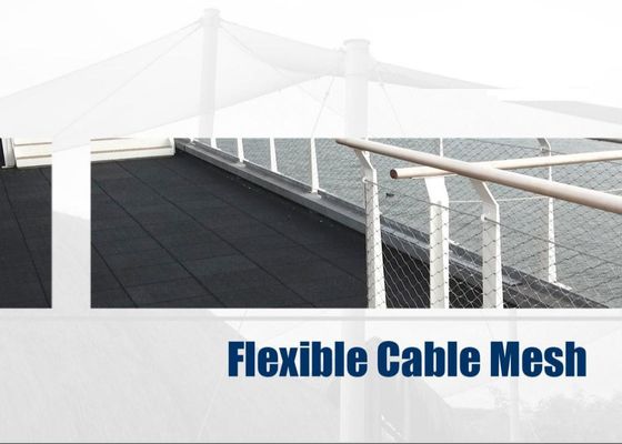 Ss316l 16mm δεμένο πλέγμα σχοινιών 20x20mm ανοξείδωτο