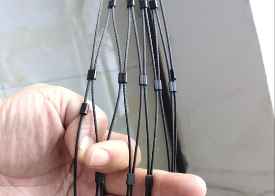 Προσαρμοσμένο τύπο δακτυλίου Inox 316 Δίχτυ συρματόσχοινου Ευέλικτο πλέγμα καλωδίου από ανοξείδωτο χάλυβα Webnet X Tend Mesh