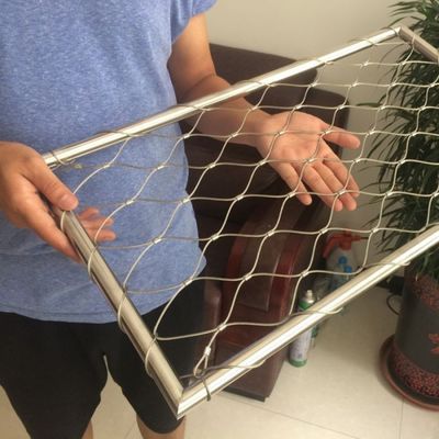 Προσαρμοσμένο τύπο δακτυλίου Inox 316 Δίχτυ συρματόσχοινου Ευέλικτο πλέγμα καλωδίου από ανοξείδωτο χάλυβα Webnet X Tend Mesh