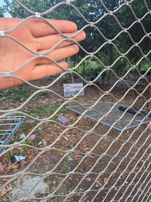 Προσαρμοσμένο τύπο δακτυλίου Inox 316 Δίχτυ συρματόσχοινου Ευέλικτο πλέγμα καλωδίου από ανοξείδωτο χάλυβα Webnet X Tend Mesh