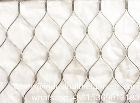 High Strength Flexible Birds Aviary Cable Net 304 316 Diamond Stainless Steel Cable Woven Ferrule Wire Rope Mesh