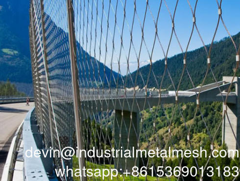 SS316 Ferrule Diamond Flexible Inox Stainless Steel Wire Cable Net Rope Mesh (Σημείο 316)