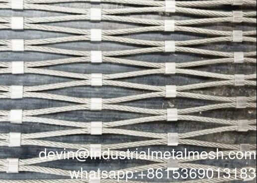 Προσαρμοσμένο 7X7 και 7X19 Stainless Steel Cable Mesh Ferrule Wire Rope Mesh