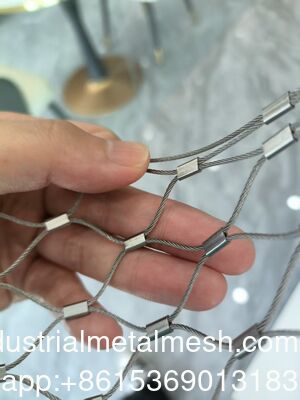 Υψηλής ποιότητας πλέγμα συρματόσχοινου από ανοξείδωτο χάλυβα με μαύρο οξείδιο για φράχτη ζωολογικού κήπου