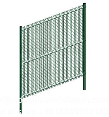 4.5mm 5.0mm PVC Coated Galvanized Curvy Steel Welded Wire Mesh Fence with 3 Bending