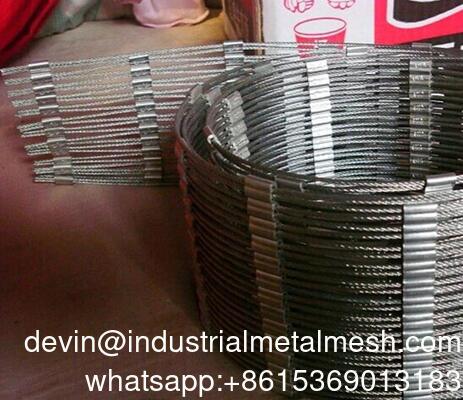 Εύκαμπτο 316 Δίχτυ Προστασίας Πτηνοτροφείου Ασφαλείας Υφαντό Κομποποιημένο 304 από Ανοξείδωτο Ατσάλι Συρματόσχοινο Πλέγμα Ζωολογικού Κήπου