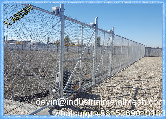 9 Gauge Galvanized Diamond Wire Mesh/PVC Plastic Vinyl Cyclone Chain Link Fence για αυτοκινητόδρομους και σιδηροδρόμους