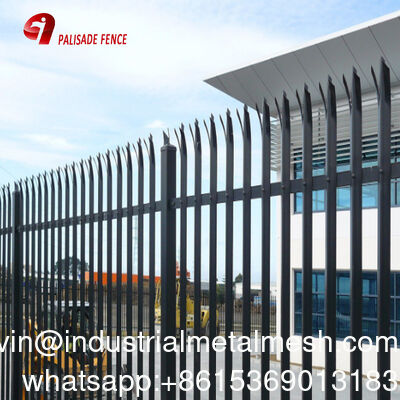 Γενική σχεδίαση Βιομηχανικός κήπος Powder Coating Metal Galvanized Steel Palisade Fence Panel για εξωτερικά