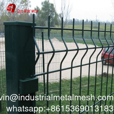 3D Curved Welded Security Wire Mesh Fence Panel Rigid Profile V Mesh Fence