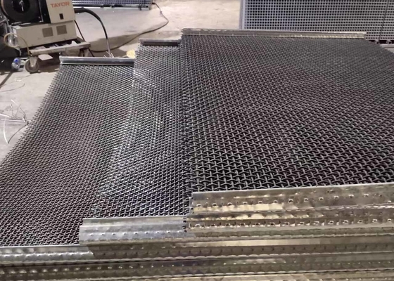 High Carbon 65Mn Mine Vibrating Screen Mesh 1,5mx2m