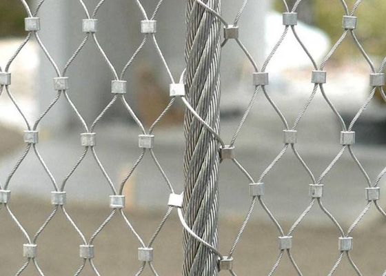 Πώληση 304 εργοστασίων υφαμένο πλέγμα σχοινιών ανοξείδωτου σχοινιών καλωδίων ανοξείδωτου πλέγμα για το πλέγμα ζωολογικών κήπων