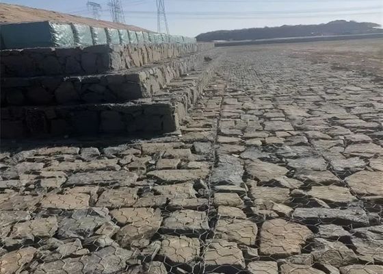 2 X καλάθια 1 X 1 ενωμένα στενά μέτρα Gabion γαλβάνισε εξαγωνικό