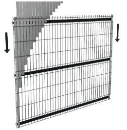 3D σχεδιασμός 60x60mm Curved Metal Φράχτης για τον κήπο