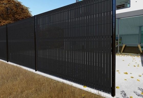 8 πόδια Ιδιωτική καμπύλη μεταλλική φράχτη 2.43m ύψος πάνελ 3d