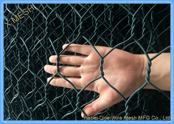 ASTM A 975 PVC επίστρωση Gabion Καλάθια Διπλό Twisted υφασμένα πλέγμα Fit Riverbank
