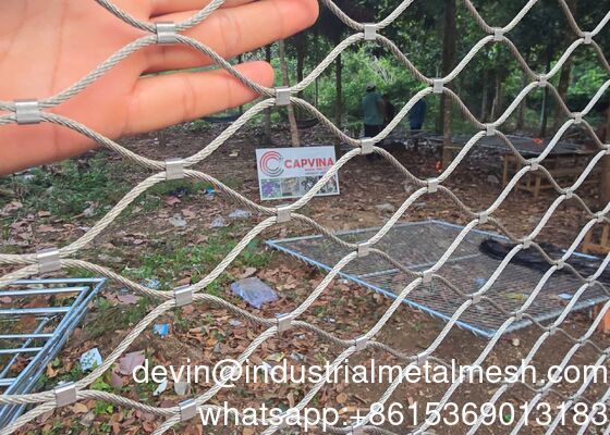 Stainless Steel 304/316 7*7 Zoo Wire Mesh Fence Green Wall Mesh Safety Net Stainless Steel Rope Mesh