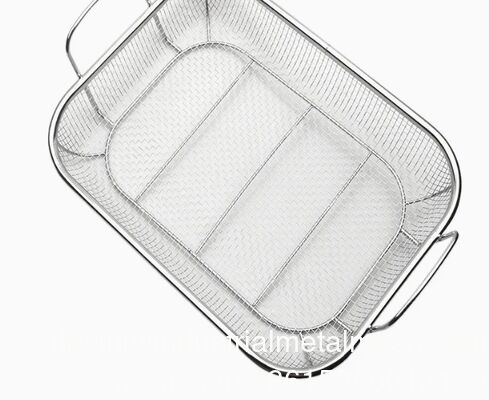 Food Grade Stainless Steel Basket Custom Size & Shape Handheld Wire Draining Basket for Sundries Storage, Dishes Draining, Fruits Drying