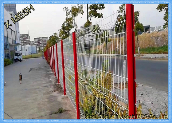 10 καμμμένο PVC SGS φρακτών πλέγματος καλωδίων φρακτών μετάλλων μετρητών τρίγωνο τρισδιάστατο ντυμένο μαύρο εγκεκριμένο