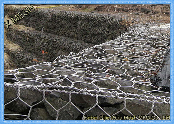 βαριά γαλβανισμένα Gabion κιβώτιο 2x1x1m ASTM A975 και στρώμα Gabion